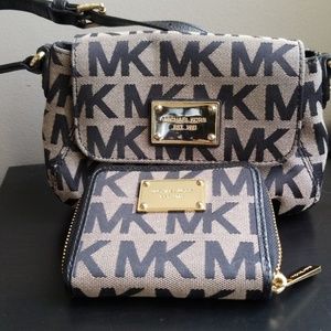 Michael Kors small crossbody and matching wallet